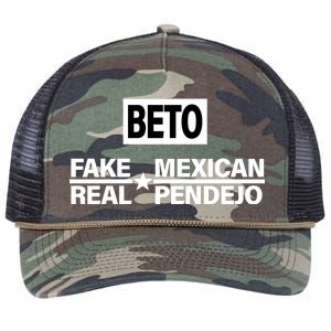 Beto Fake Mexican Real Pendejo Retro Rope Trucker Hat Cap