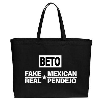 Beto Fake Mexican Real Pendejo Cotton Canvas Jumbo Tote