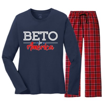 Beto For America Women's Long Sleeve Flannel Pajama Set 