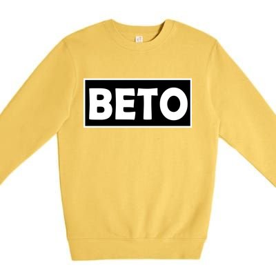 Beto For President Simple Logo  Premium Crewneck Sweatshirt