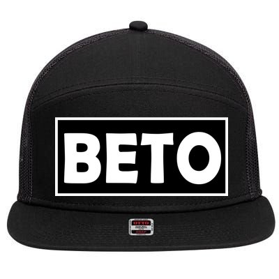 Beto For President Simple Logo  7 Panel Mesh Trucker Snapback Hat