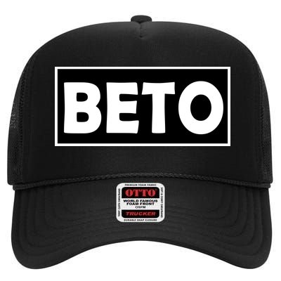 Beto For President Simple Logo  High Crown Mesh Back Trucker Hat