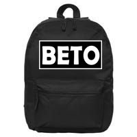 Beto For President Simple Logo  16 in Basic Backpack