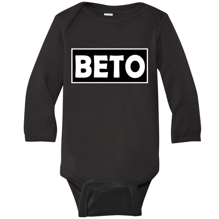 Beto For President Simple Logo  Baby Long Sleeve Bodysuit