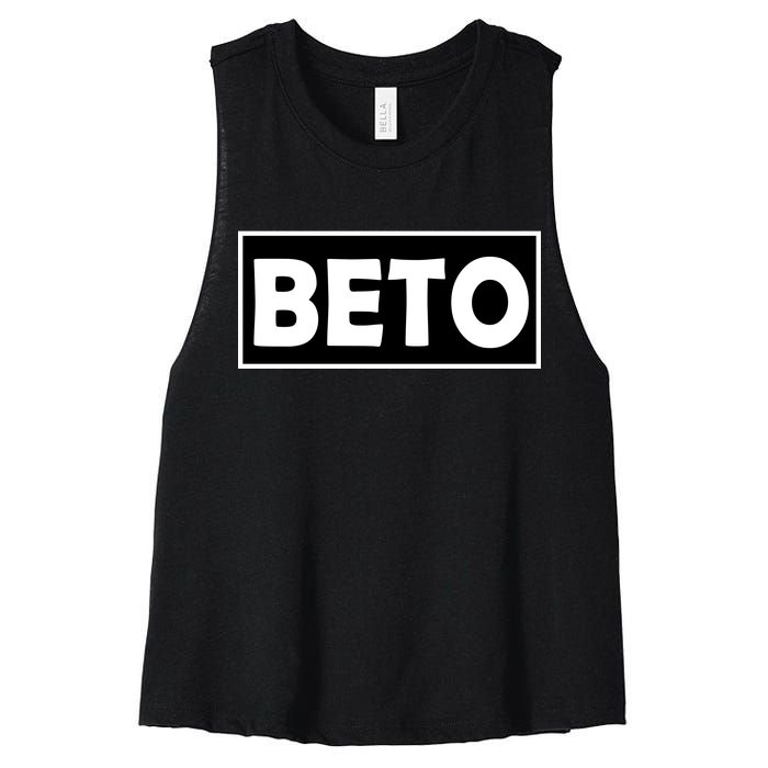 Beto For President Simple Logo  Women's Racerback Cropped Tank