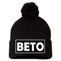 Beto For President Simple Logo  Pom Pom 12in Knit Beanie