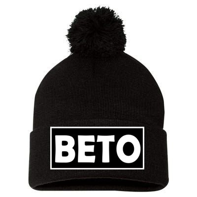 Beto For President Simple Logo  Pom Pom 12in Knit Beanie