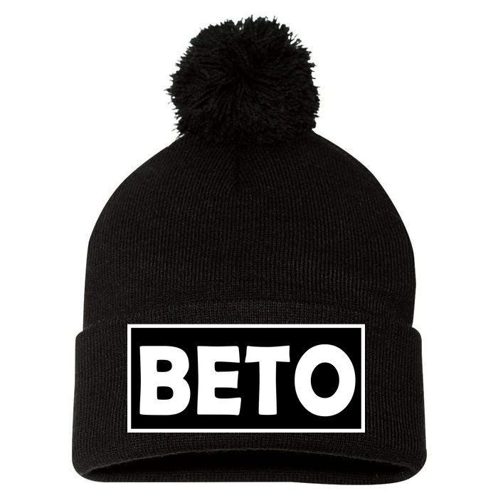 Beto For President Simple Logo  Pom Pom 12in Knit Beanie