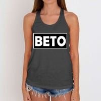 Beto For President Simple Logo  Women's Knotted Racerback Tank