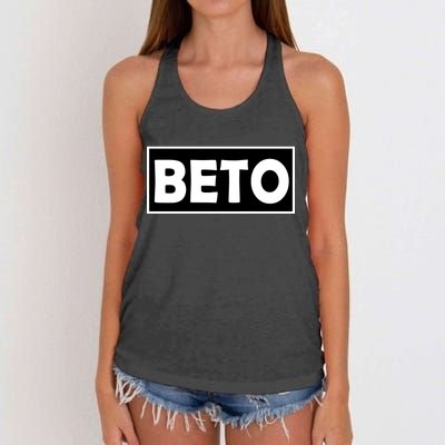 Beto For President Simple Logo  Women's Knotted Racerback Tank