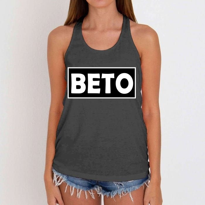 Beto For President Simple Logo  Women's Knotted Racerback Tank