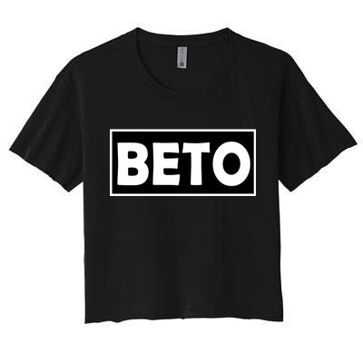 Beto For President Simple Logo  Women's Crop Top Tee