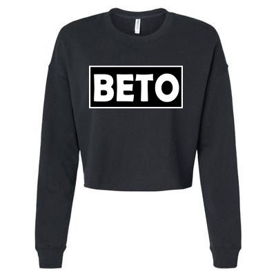 Beto For President Simple Logo  Cropped Pullover Crew