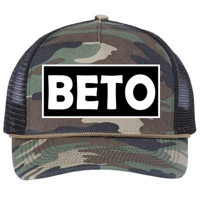 Beto For President Simple Logo  Retro Rope Trucker Hat Cap