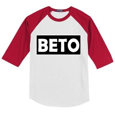 Beto For President Simple Logo  Kids Colorblock Raglan Jersey