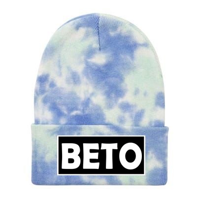 Beto For President Simple Logo  Tie Dye 12in Knit Beanie