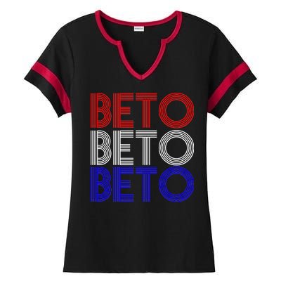 Beto For Senate Texas Election Retro Ladies Halftime Notch Neck Tee