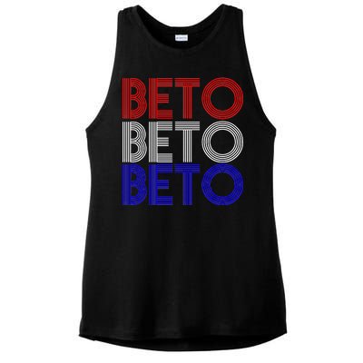 Beto For Senate Texas Election Retro Ladies PosiCharge Tri-Blend Wicking Tank