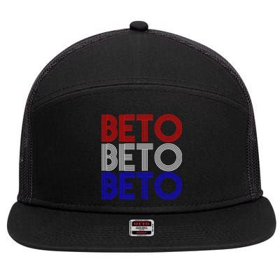 Beto For Senate Texas Election Retro 7 Panel Mesh Trucker Snapback Hat