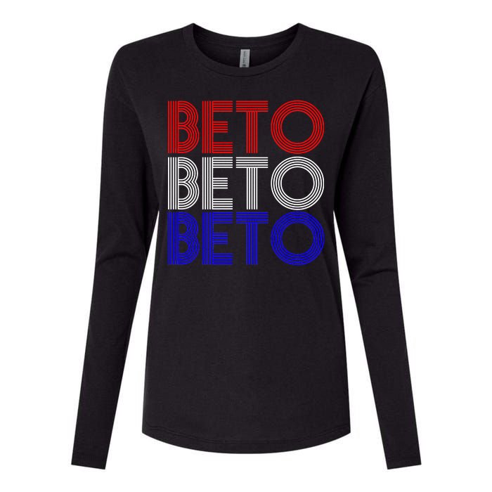 Beto For Senate Texas Election Retro Womens Cotton Relaxed Long Sleeve T-Shirt