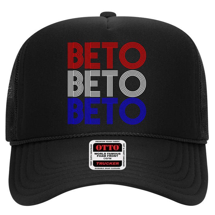 Beto For Senate Texas Election Retro High Crown Mesh Back Trucker Hat