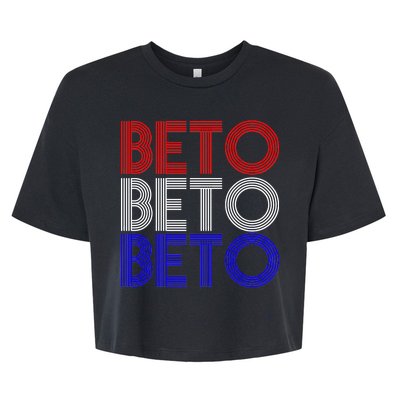 Beto For Senate Texas Election Retro Bella+Canvas Jersey Crop Tee