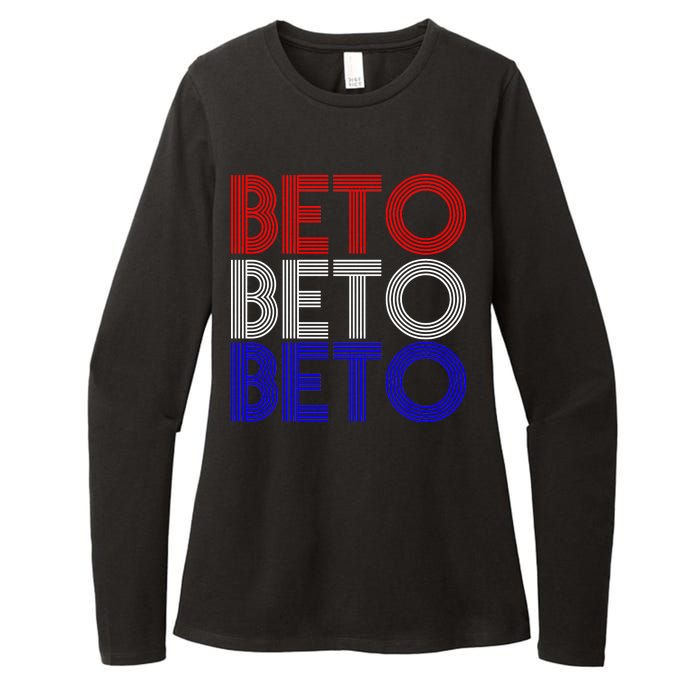 Beto For Senate Texas Election Retro Womens CVC Long Sleeve Shirt