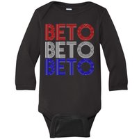 Beto For Senate Texas Election Retro Baby Long Sleeve Bodysuit