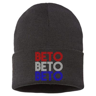 Beto For Senate Texas Election Retro Sustainable Knit Beanie