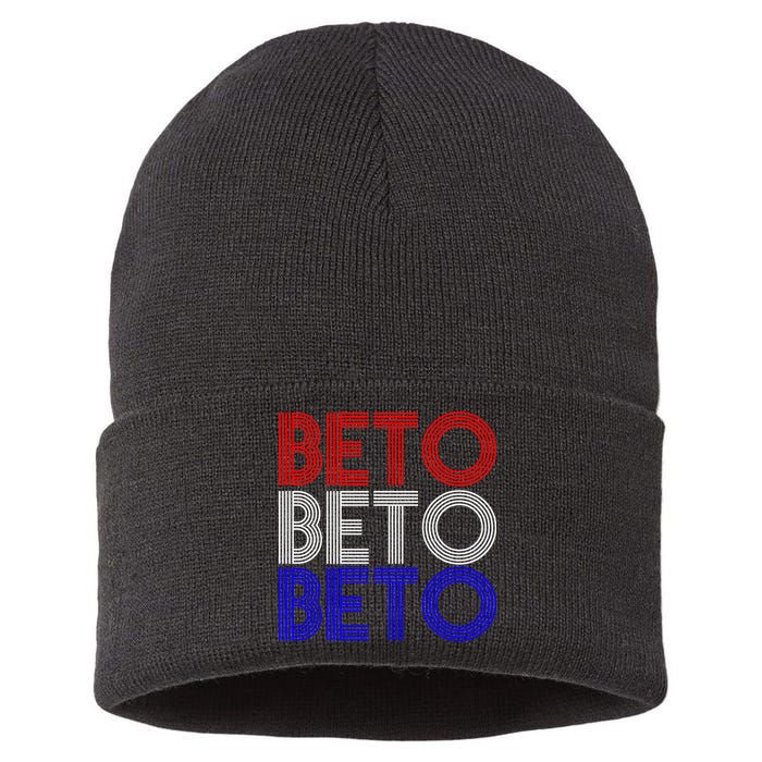 Beto For Senate Texas Election Retro Sustainable Knit Beanie