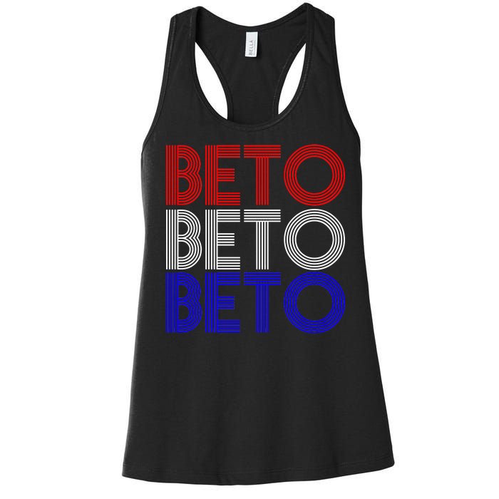 Beto For Senate Texas Election Retro Women's Racerback Tank