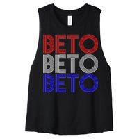 Beto For Senate Texas Election Retro Women's Racerback Cropped Tank