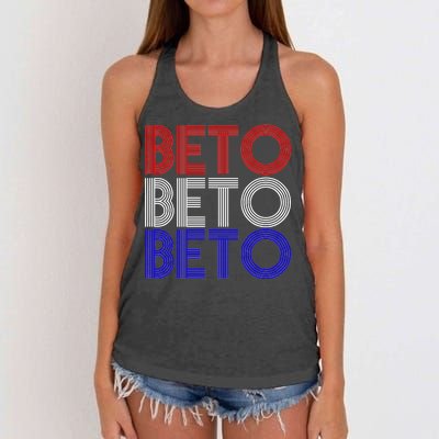 Beto For Senate Texas Election Retro Women's Knotted Racerback Tank