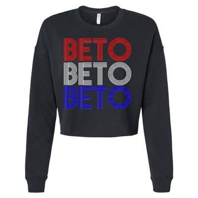 Beto For Senate Texas Election Retro Cropped Pullover Crew