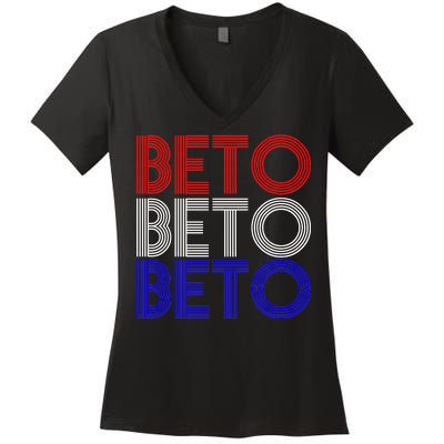 Beto For Senate Texas Election Retro Women's V-Neck T-Shirt