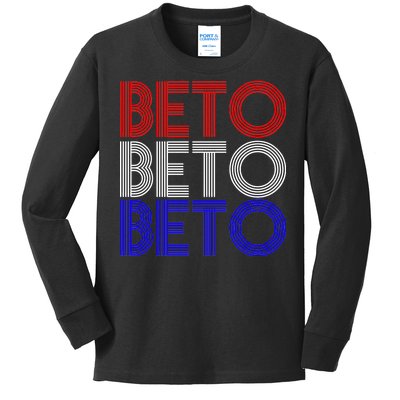 Beto For Senate Texas Election Retro Kids Long Sleeve Shirt