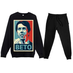 Beto O'Rourke Democrat Senate Texas Vote Supporters Premium Crewneck Sweatsuit Set