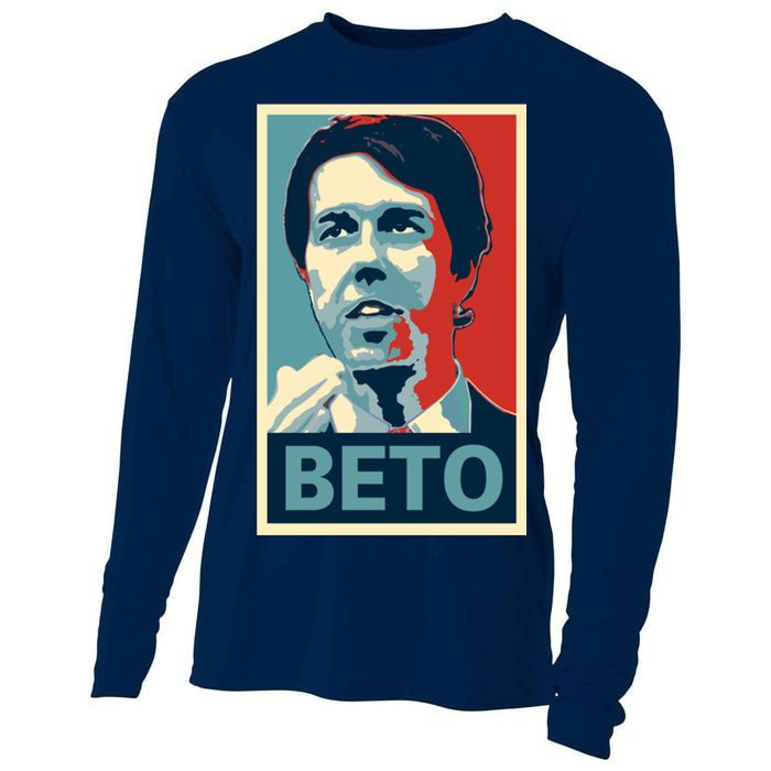 Beto O'Rourke Democrat Senate Texas Vote Supporters Cooling Performance Long Sleeve Crew