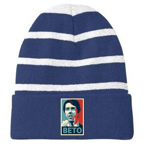 Beto O'Rourke Democrat Senate Texas Vote Supporters Striped Beanie with Solid Band