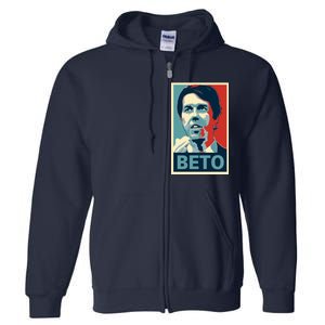 Beto O'Rourke Democrat Senate Texas Vote Supporters Full Zip Hoodie