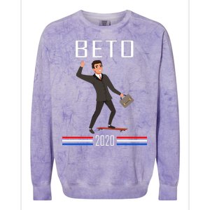 Beto O'Rourke For President Skateboarding Colorblast Crewneck Sweatshirt