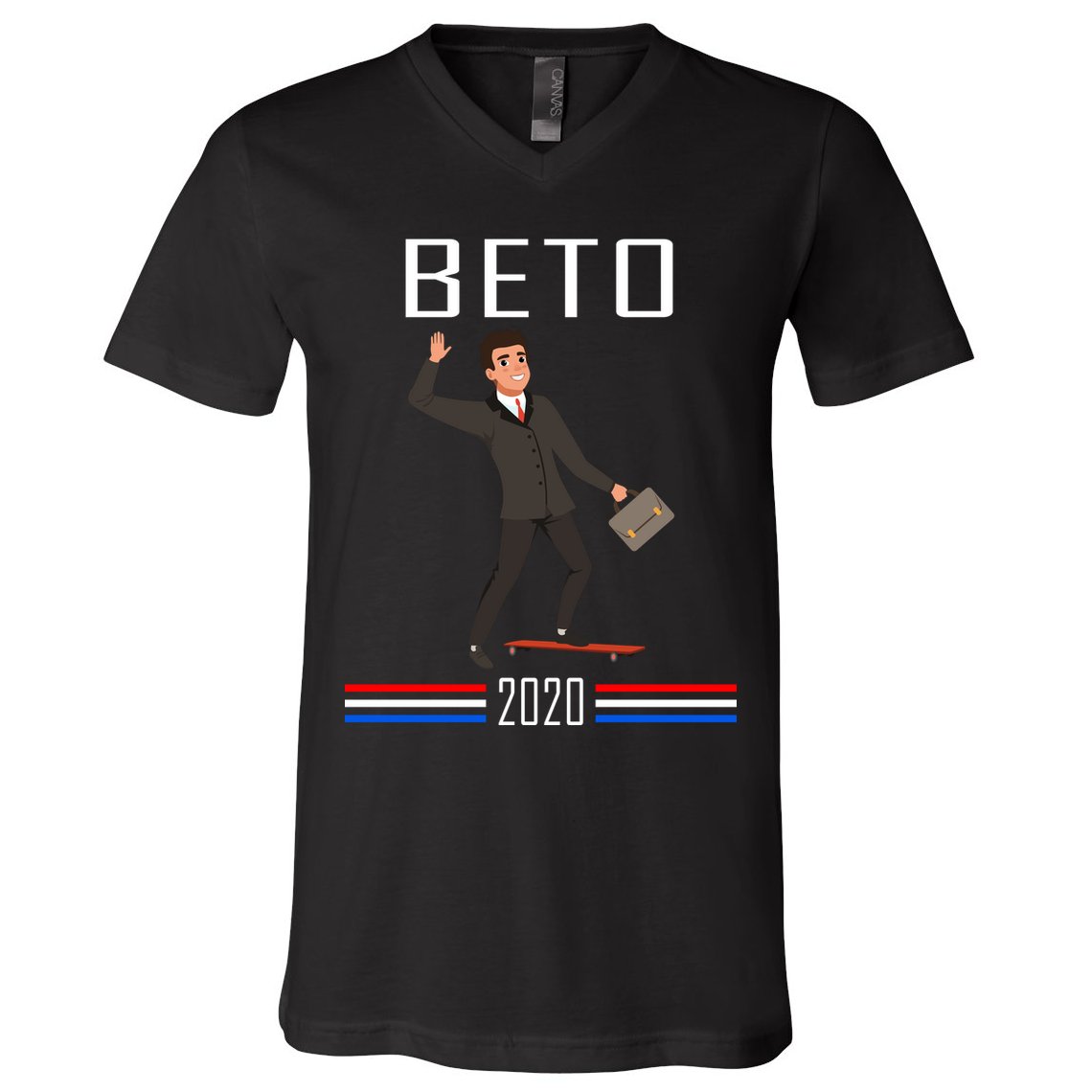 Beto O'Rourke For President Skateboarding V-Neck T-Shirt