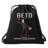 Beto O'Rourke For President Skateboarding Drawstring Bag