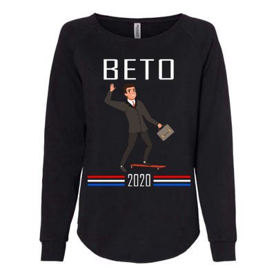 Beto O'Rourke For President Skateboarding Womens California Wash Sweatshirt