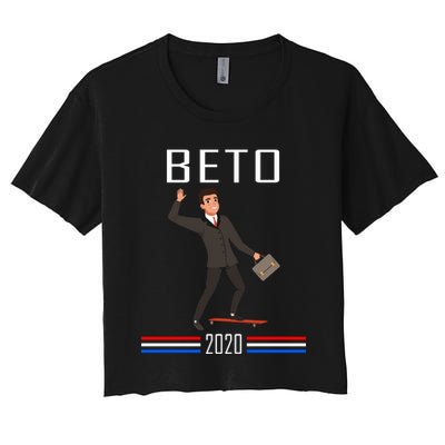 Beto O'Rourke For President Skateboarding Crop Top