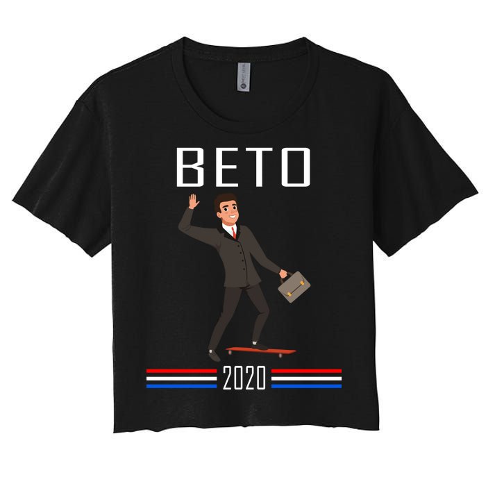 Beto O'Rourke For President Skateboarding Women's Crop Top Tee