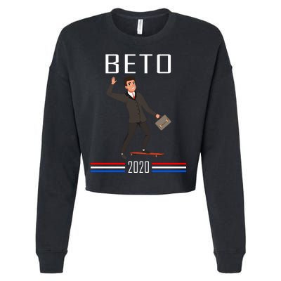 Beto O'Rourke For President Skateboarding Cropped Pullover Crew