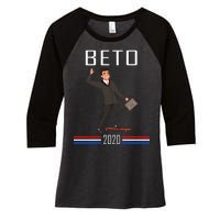 Beto O'Rourke For President Skateboarding Women's Tri-Blend 3/4-Sleeve Raglan Shirt