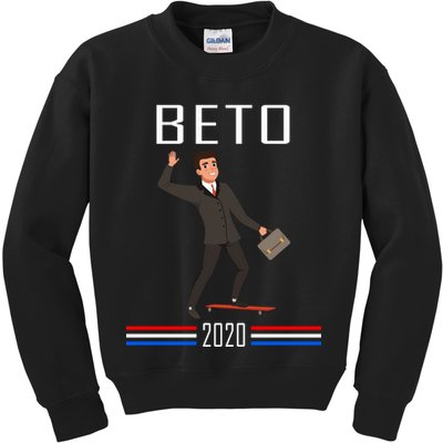Beto O'Rourke For President Skateboarding Kids Sweatshirt