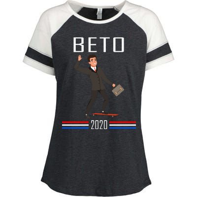 Beto O'Rourke For President Skateboarding Enza Ladies Jersey Colorblock Tee